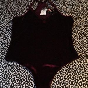 Velvet purple bodysuit NWT 3/20